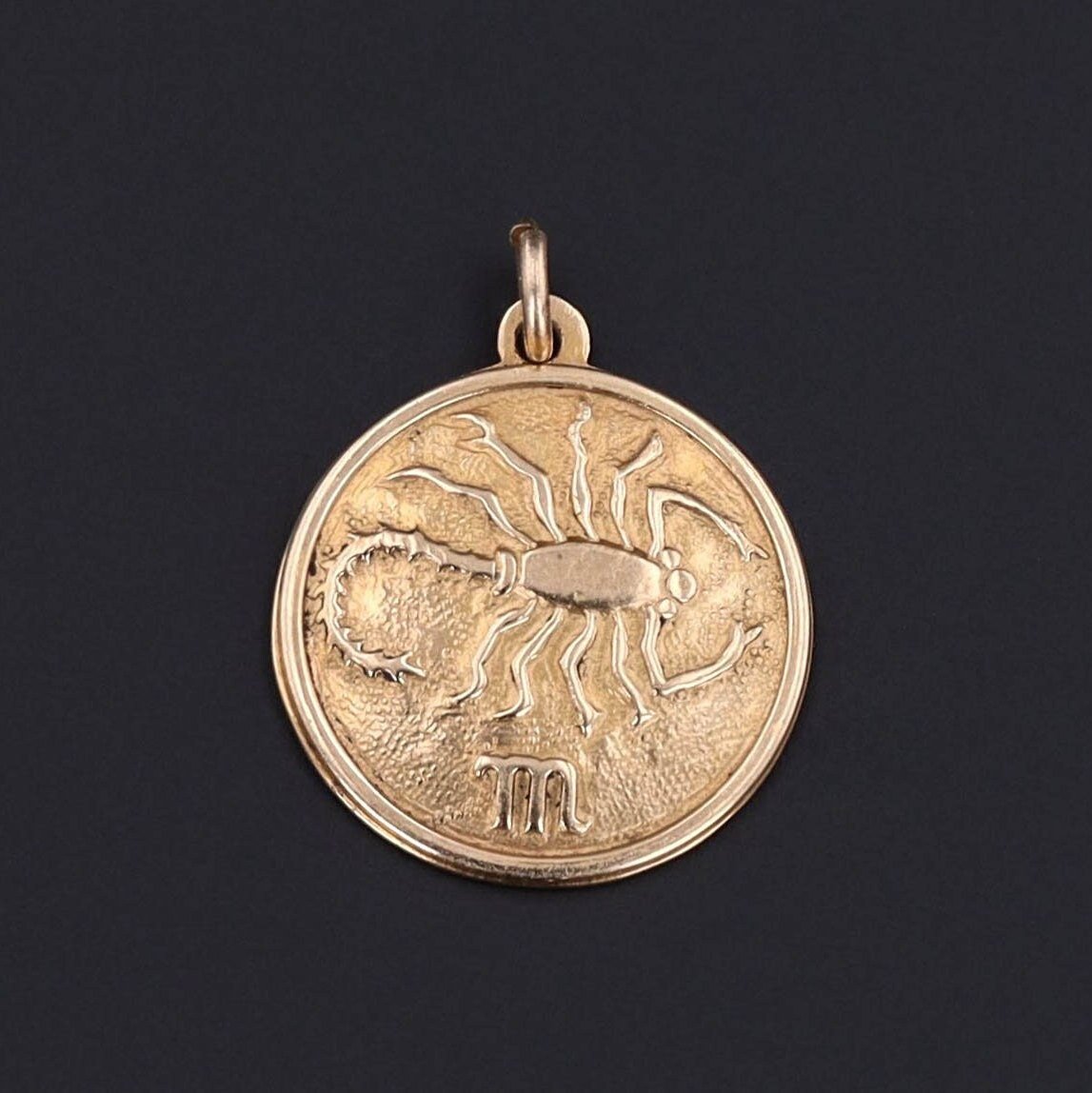 Vintage Zodiac Charm | Scorpio Charm - Trademark Antiques