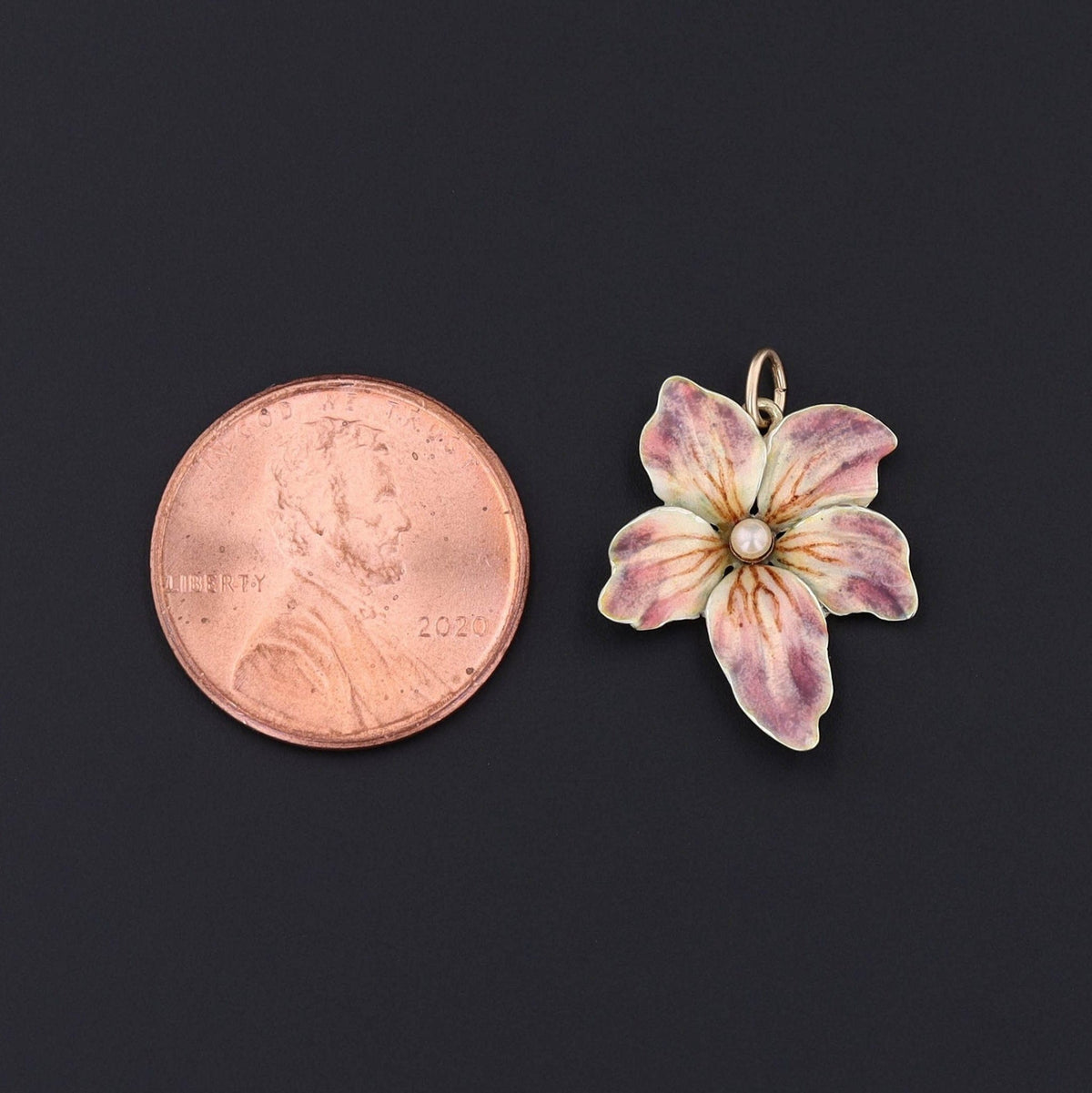 Violet Charm | Pink Flower Pendant - Trademark Antiques