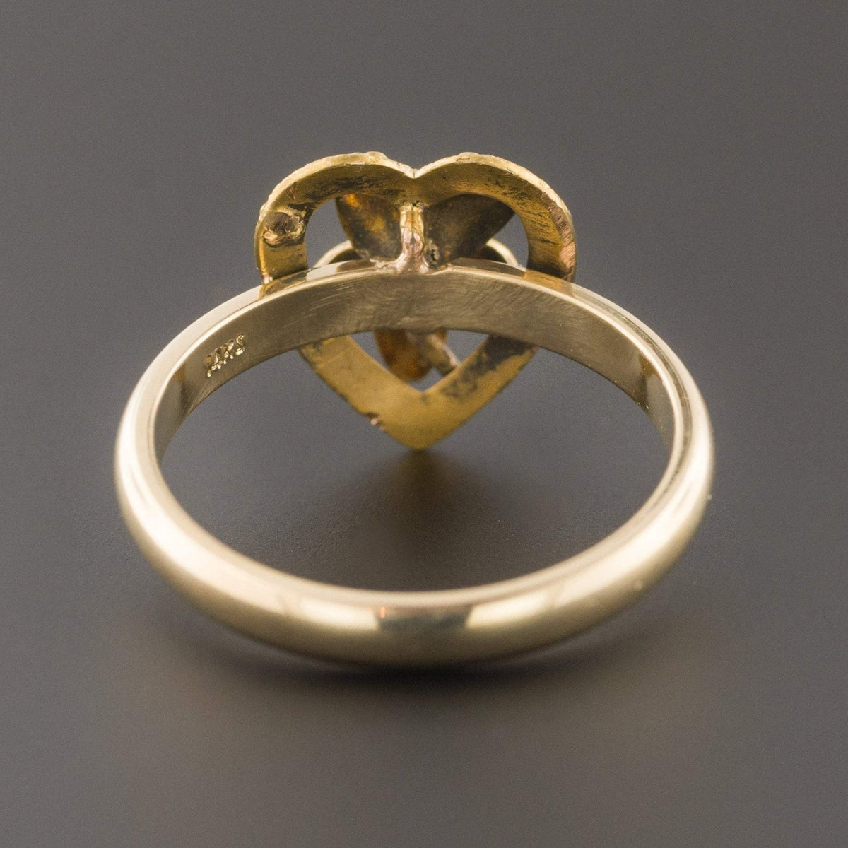 Violet Heart Ring | Pin Conversion Ring - Trademark Antiques