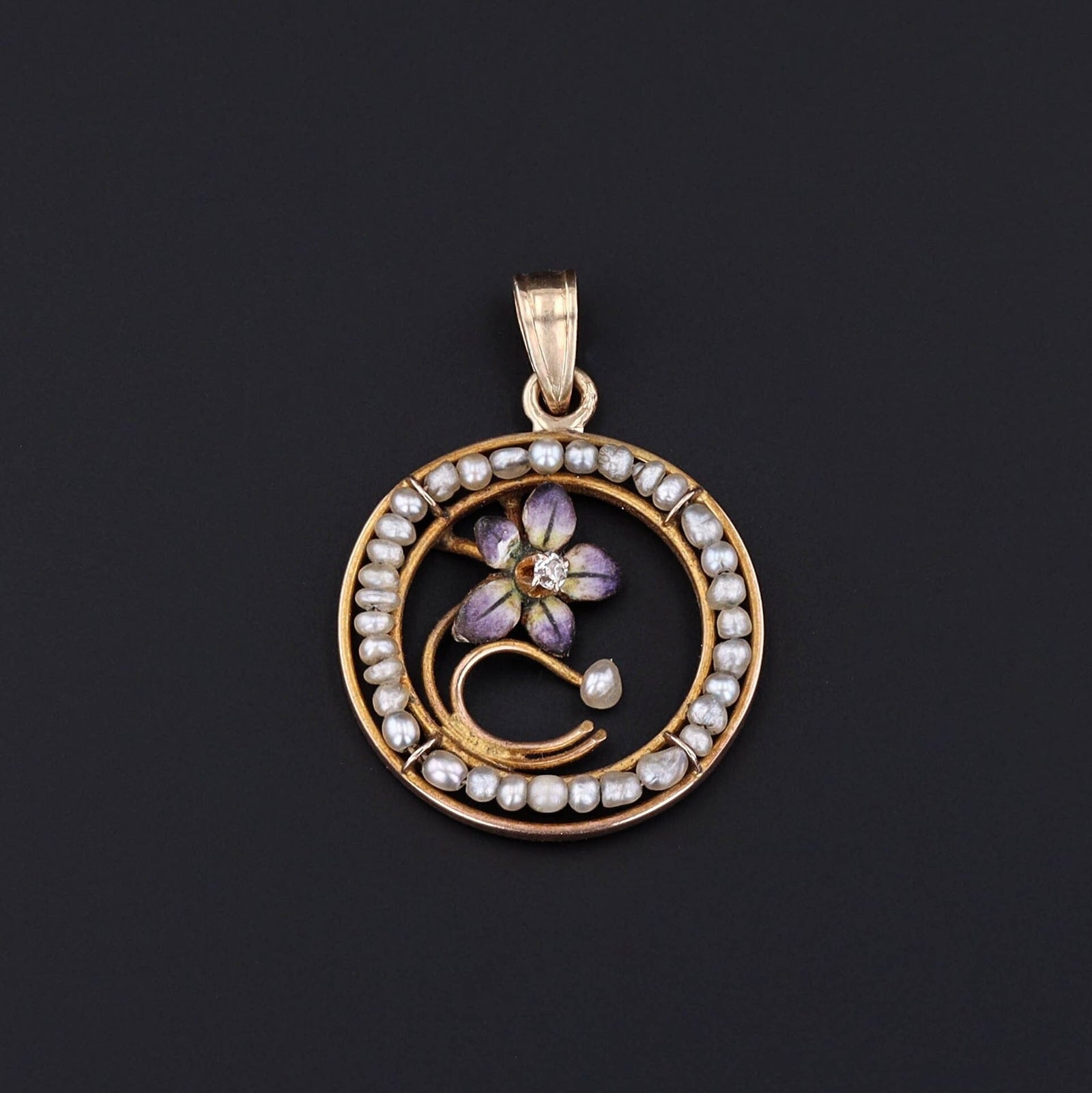 Violet Pendant | Antique Pendant - Trademark Antiques