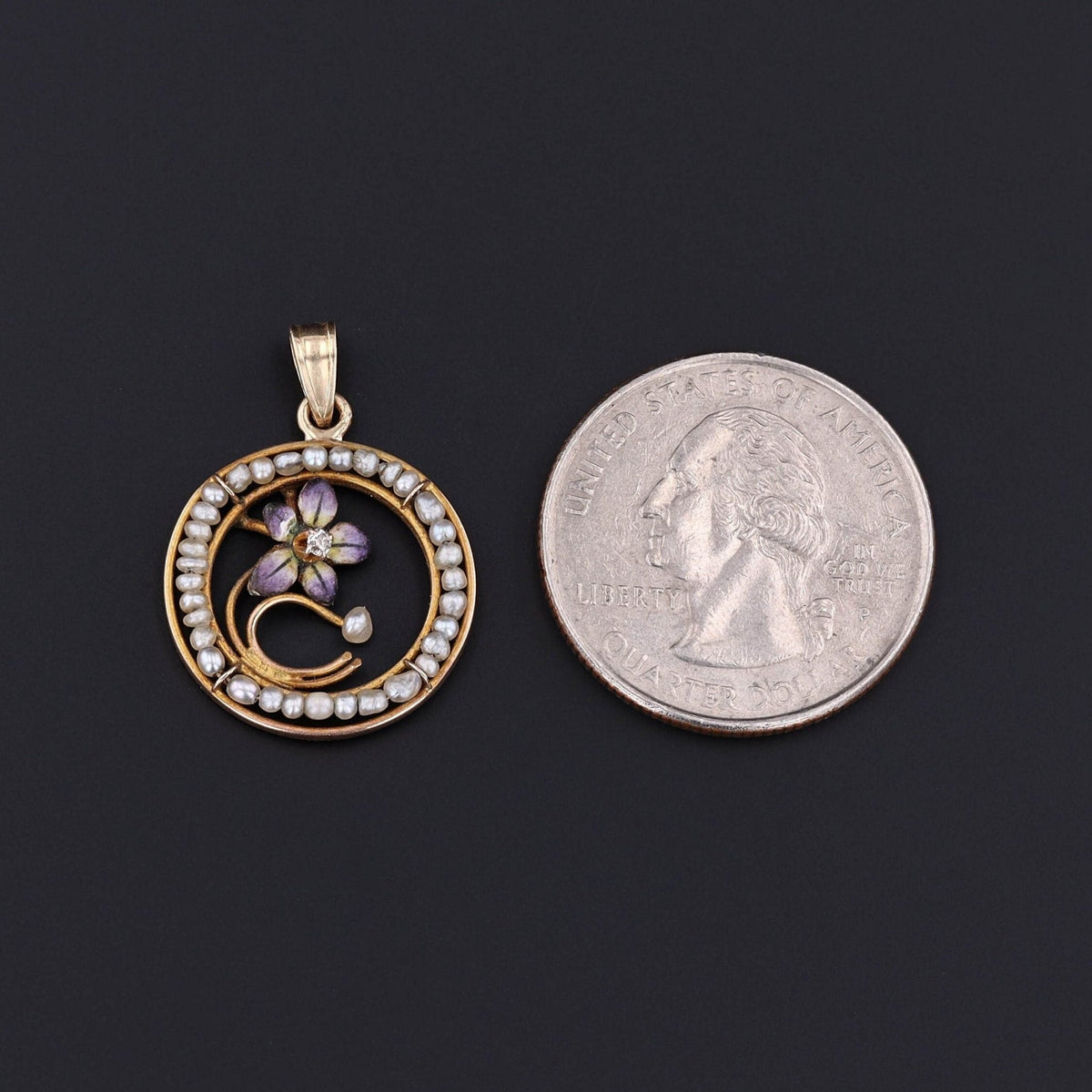 Violet Pendant | Antique Pendant - Trademark Antiques