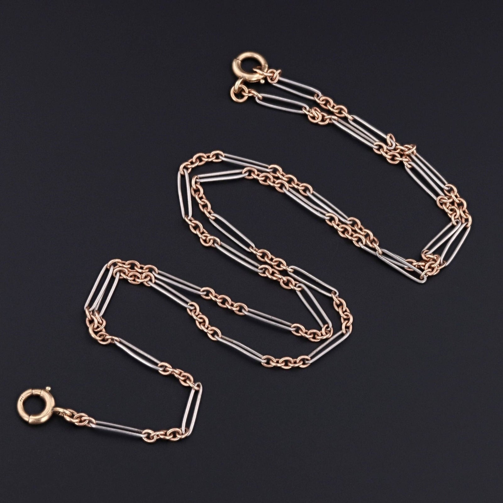 Watch Chain Necklace | Vintage Watch Chain - Trademark Antiques