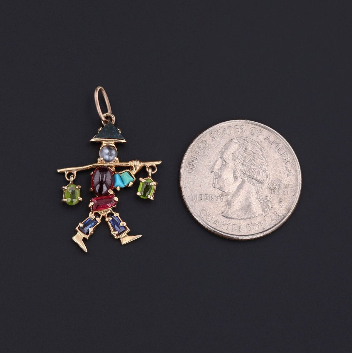 Water Bearer Charm | Vintage Pendant - Trademark Antiques