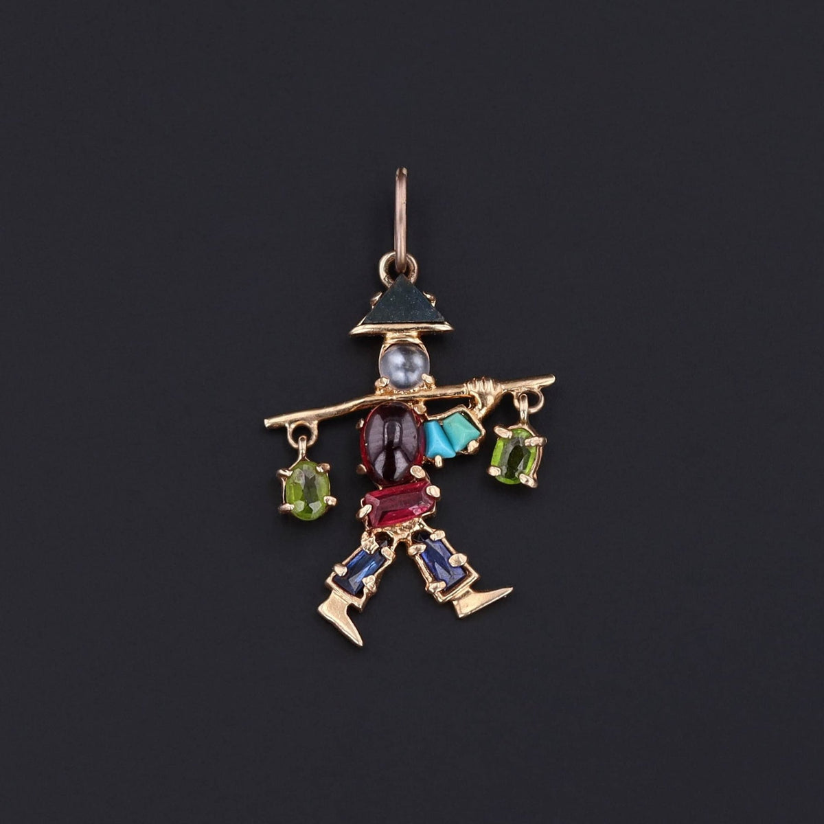 Water Bearer Charm | Vintage Pendant - Trademark Antiques