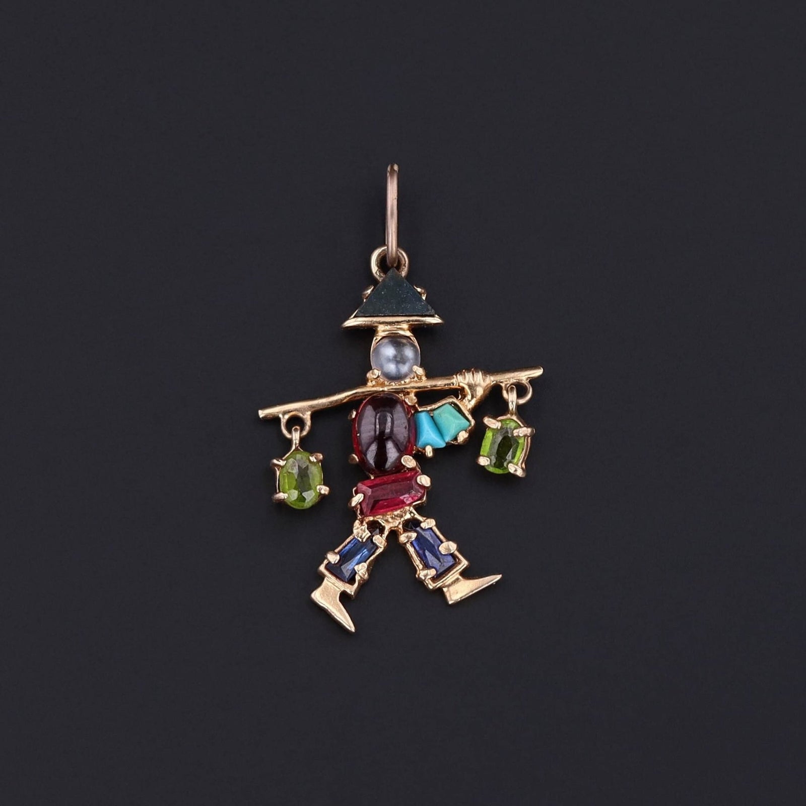 Water Bearer Charm | Vintage Pendant - Trademark Antiques