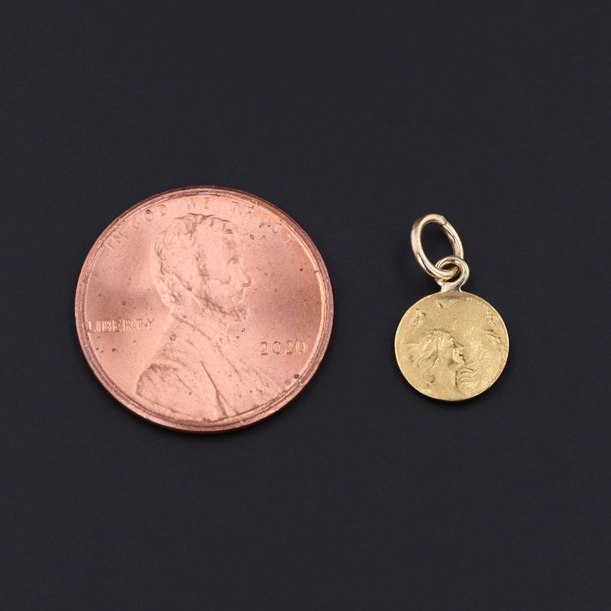 Woman and Birds Charm | Vintage 14k Charm - Trademark Antiques