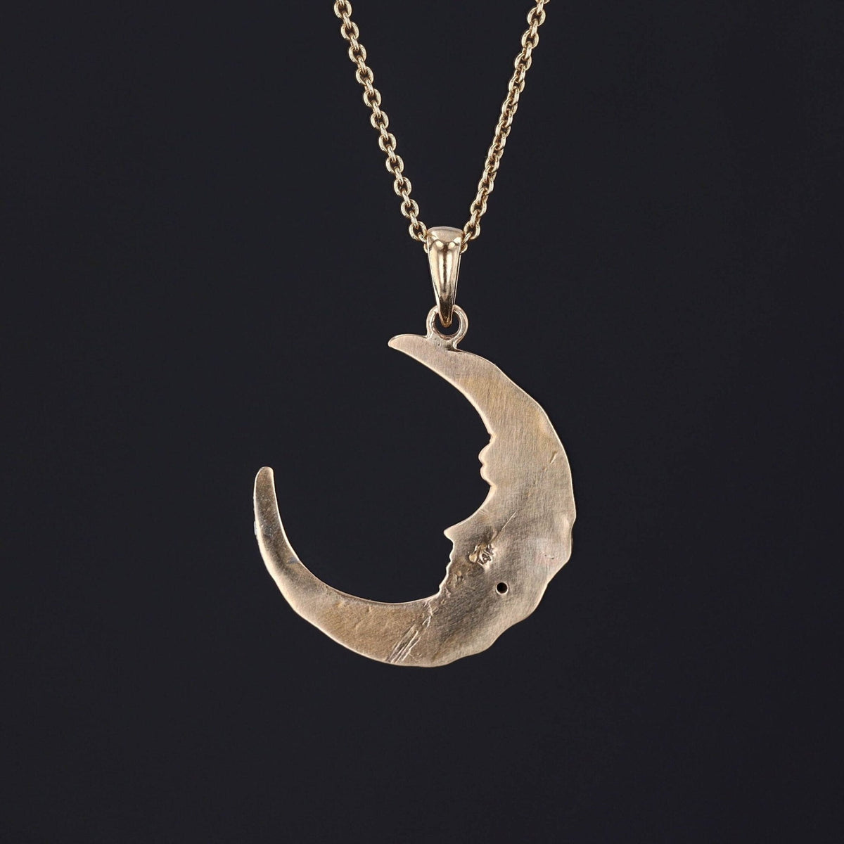 Woman in the Moon | Crescent Necklace - Trademark Antiques